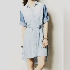 Cloth & Stone Chambray Two-Tone Shirt Dress | Size Medium - Perfect for Summer!